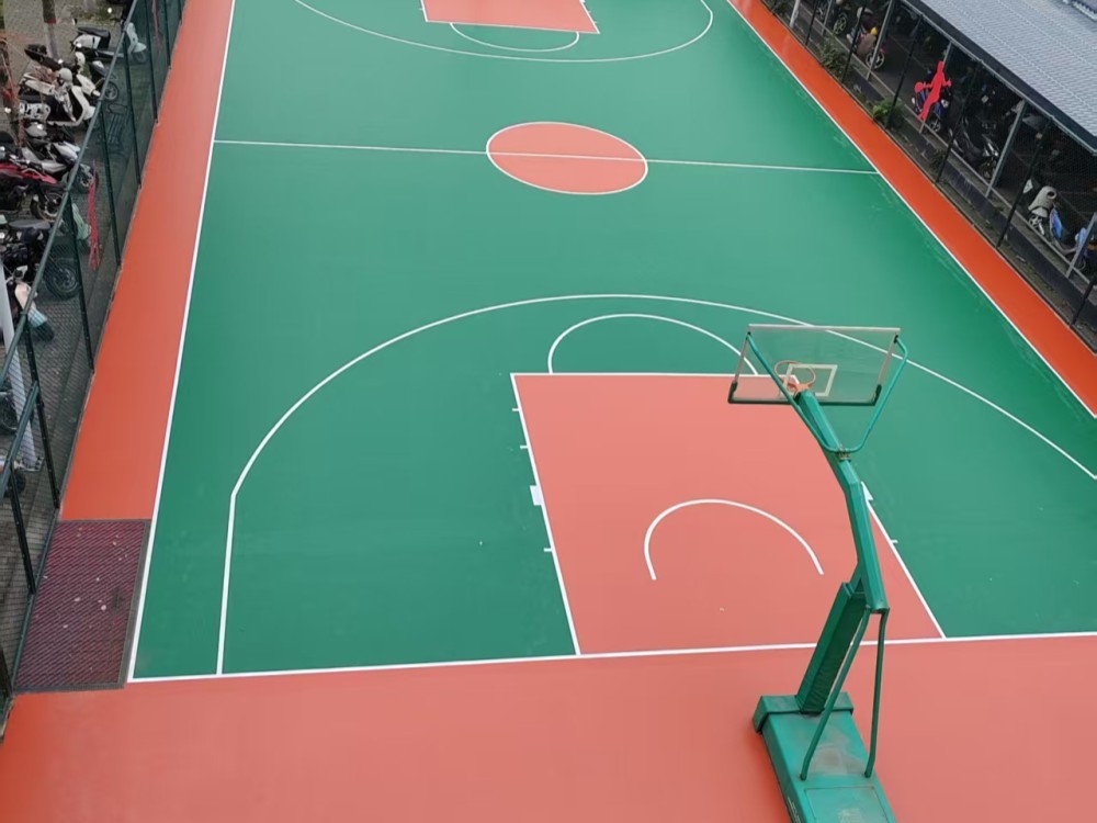 硅PU蓝球场