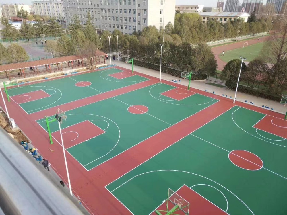 硅PU蓝球场