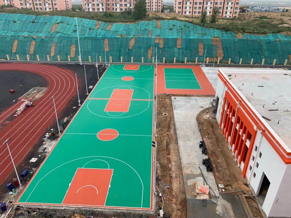 硅PU蓝球场