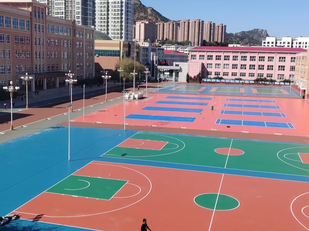 硅PU蓝球场